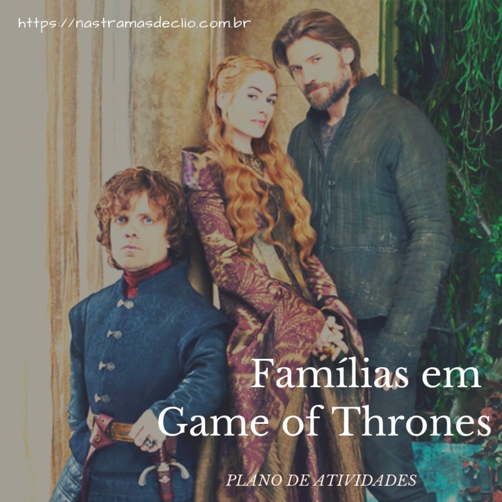 Post do Instagram com imagem da família Lannister, com o título do texto Famílias em Game of Thrones.