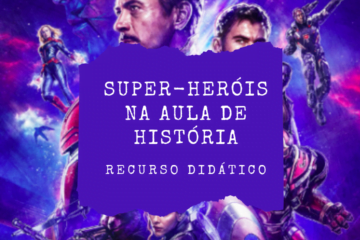 Post do instagram com o título do texto: Super-heróis na aula de história.